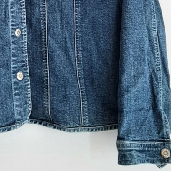 MODEA Marine Classic Blue Jean Jacket Lifesaver Snap Buttons Sz L - Picture 5 of 9